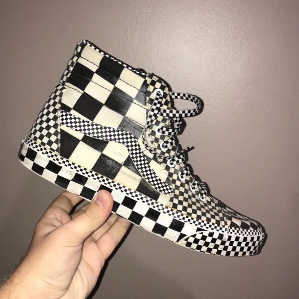Checkered High Top Vans